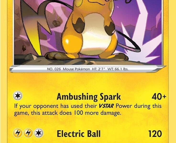 Raichu Pokemon Kaart