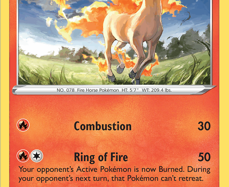 Rapidash Pokemon Kaart