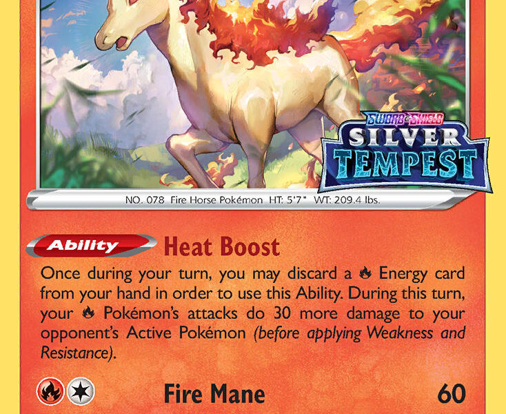 Rapidash Pokemon Kaart
