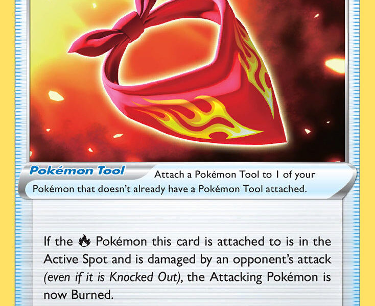 Burning Scarf Pokemon Kaart