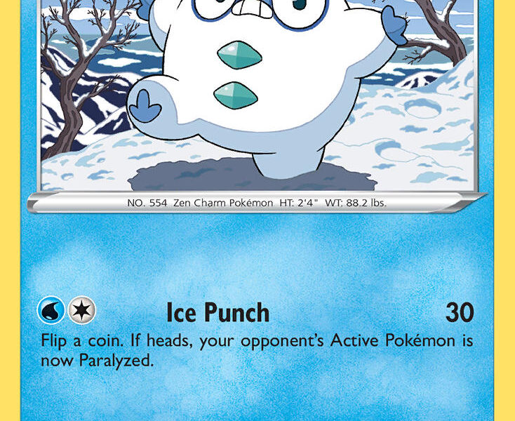 Galarian Darumaka Pokemon Kaart