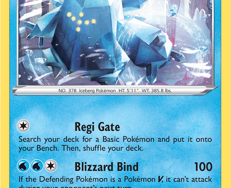 Regice Pokemon Kaart