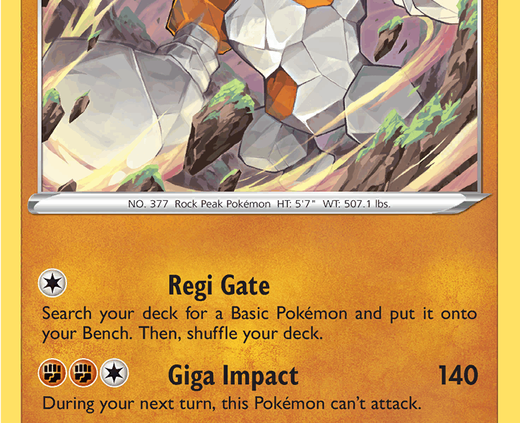 Regirock Pokemon Kaart