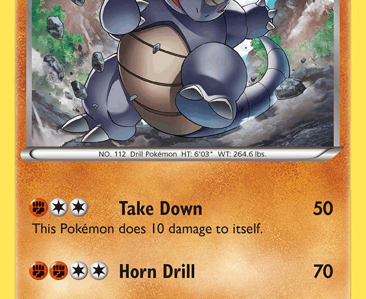 Rhydon Pokemon Kaart