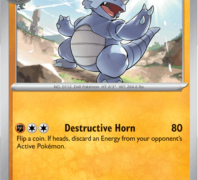 Rhydon Pokemon Kaart