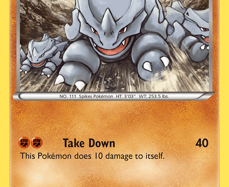 Rhyhorn Pokemon Kaart
