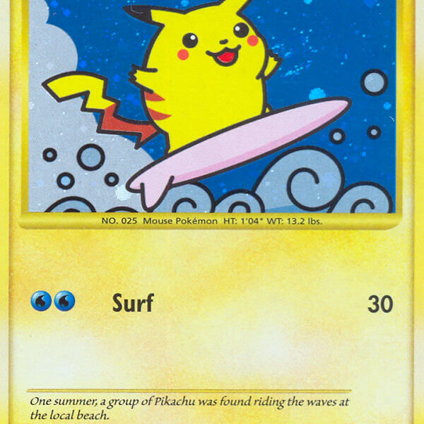 Surfing Pikachu Pokemon Kaart