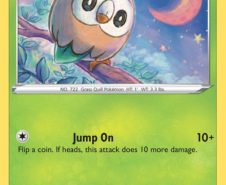 Rowlet Pokemon Kaart