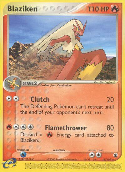 Blaziken Pokemon Kaart