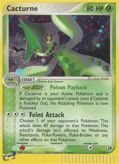Cacturne Pokemon Kaart