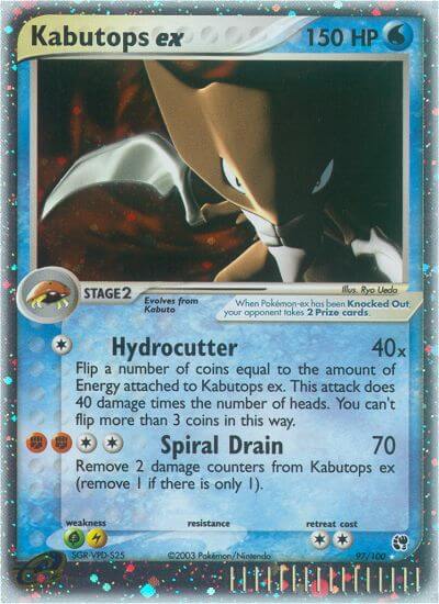 Kabutops ex Pokemon Kaart