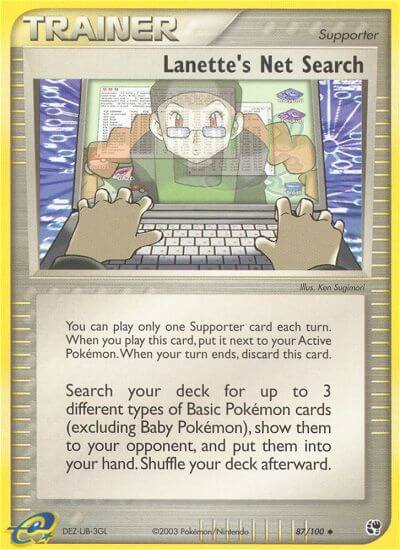 Lanette’s Net Search Pokemon Kaart