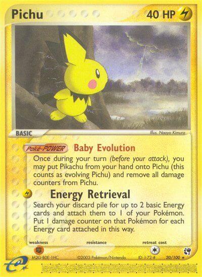 Pichu Pokemon Kaart