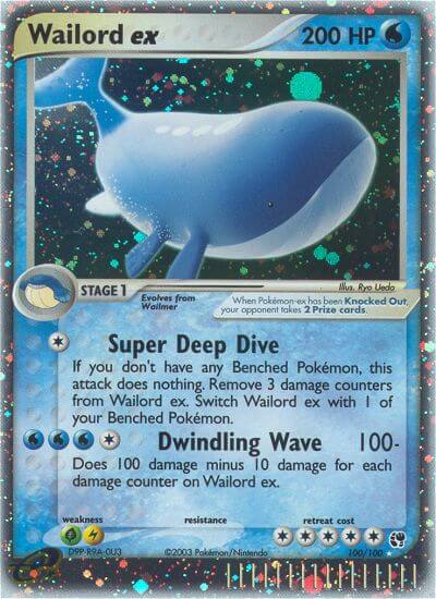 Wailord ex Pokemon Kaart