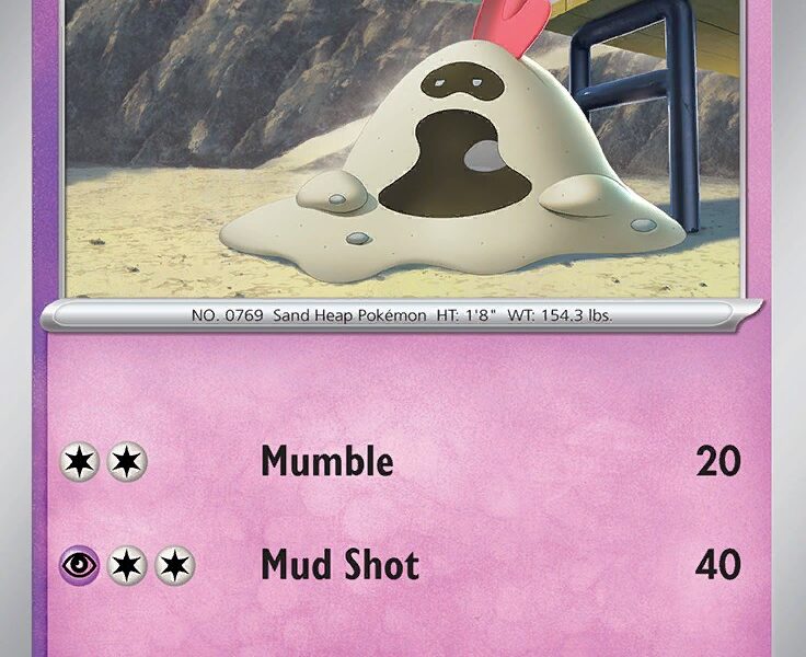 Sandygast Pokemon Kaart