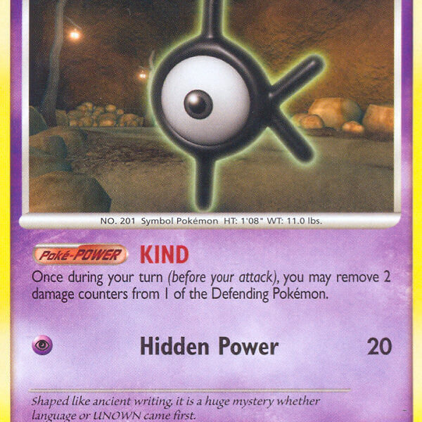 Unown K Pokemon Kaart