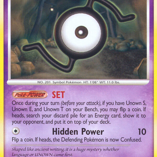 Unown S Pokemon Kaart