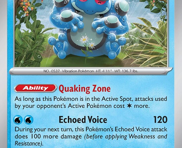 Seismitoad Pokemon Kaart