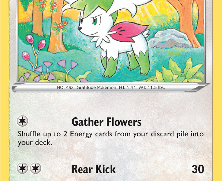 Shaymin Pokemon Kaart