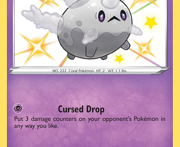 Galarian Corsola Pokemon Kaart