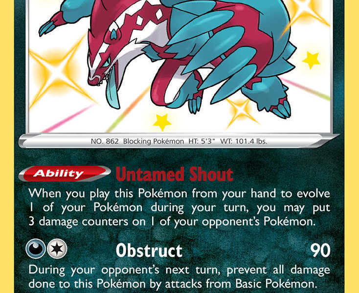 Galarian Obstagoon Pokemon Kaart