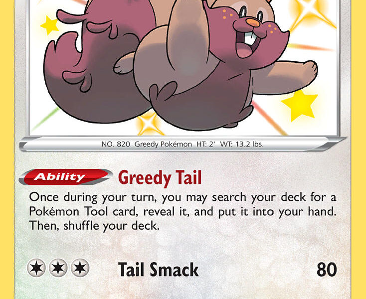 Greedent Pokemon Kaart