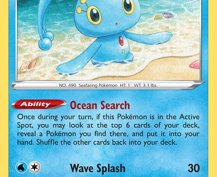 Manaphy Pokemon Kaart
