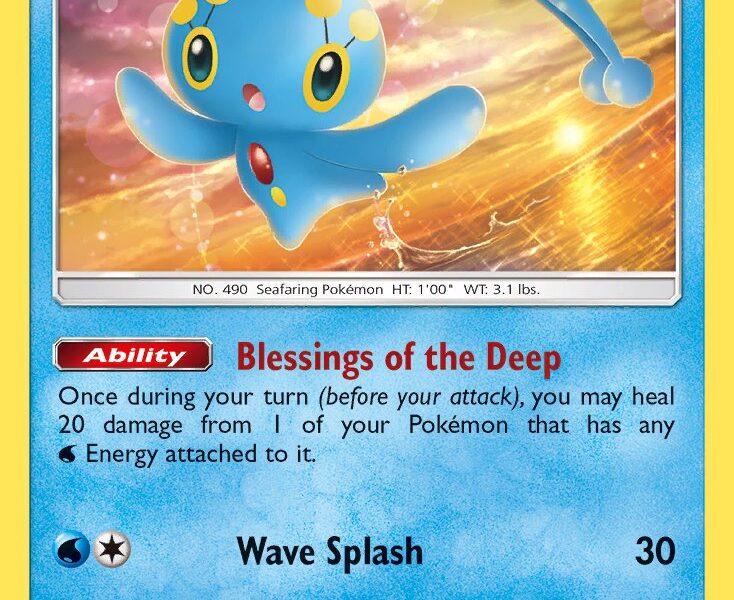Manaphy Pokemon Kaart