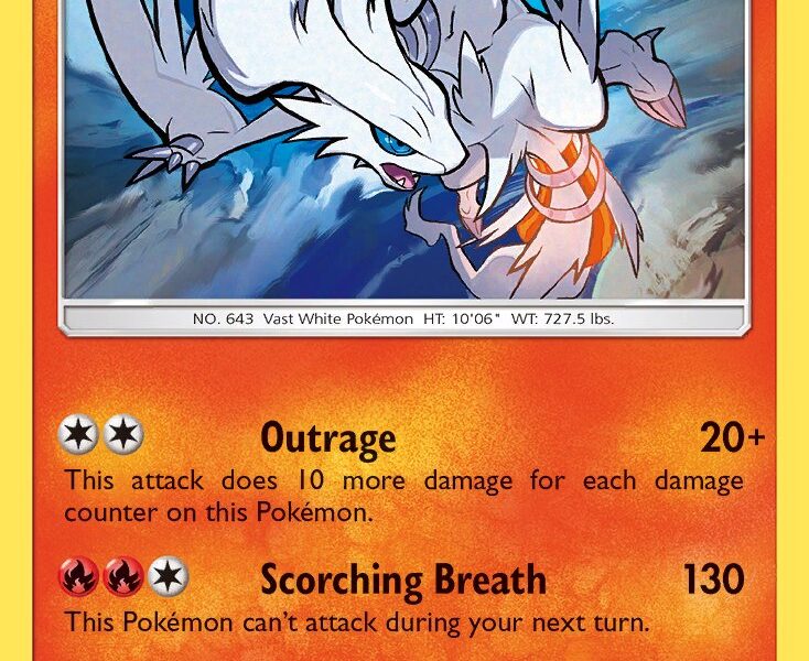 Reshiram Pokemon Kaart