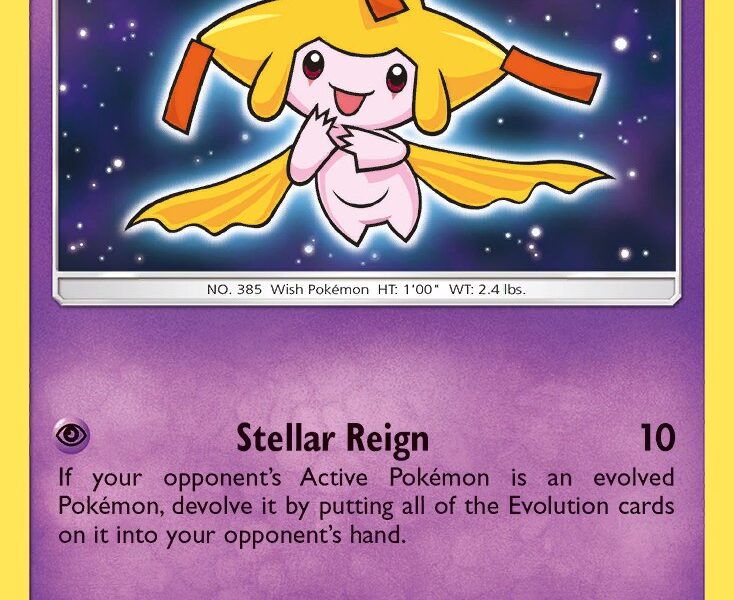 Shining Jirachi Pokemon Kaart