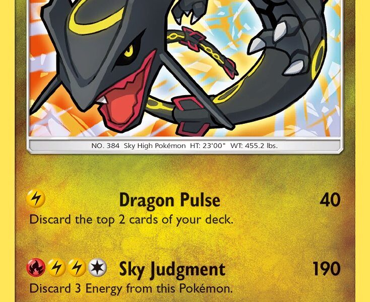 Shining Rayquaza Pokemon Kaart