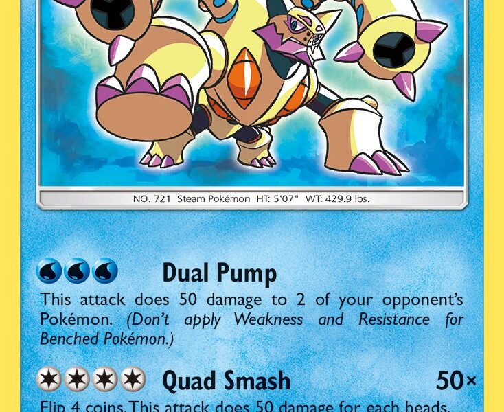 Shining Volcanion Pokemon Kaart