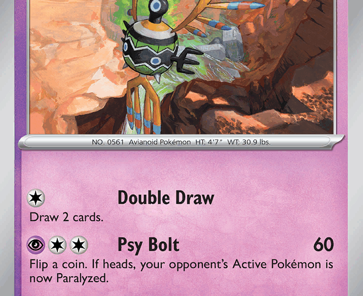 Sigilyph Pokemon Kaart