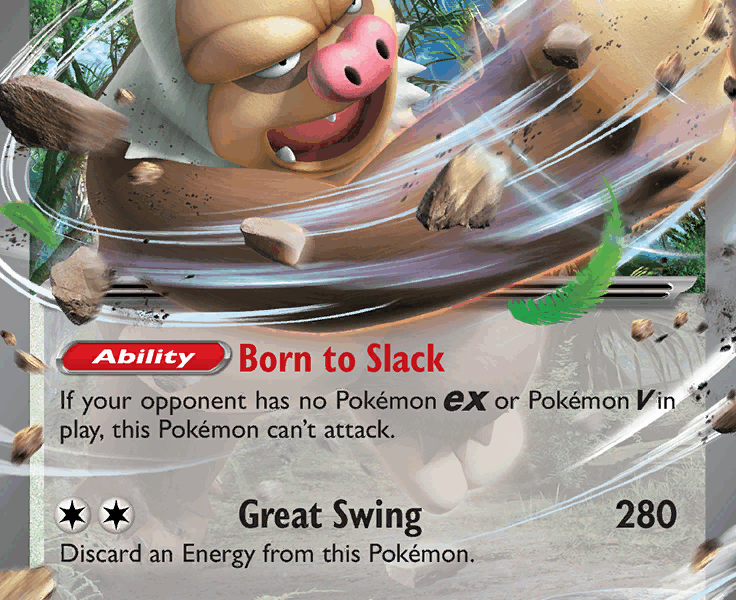 Slaking ex Pokemon Kaart