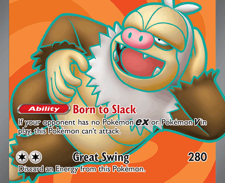 Slaking ex Pokemon Kaart