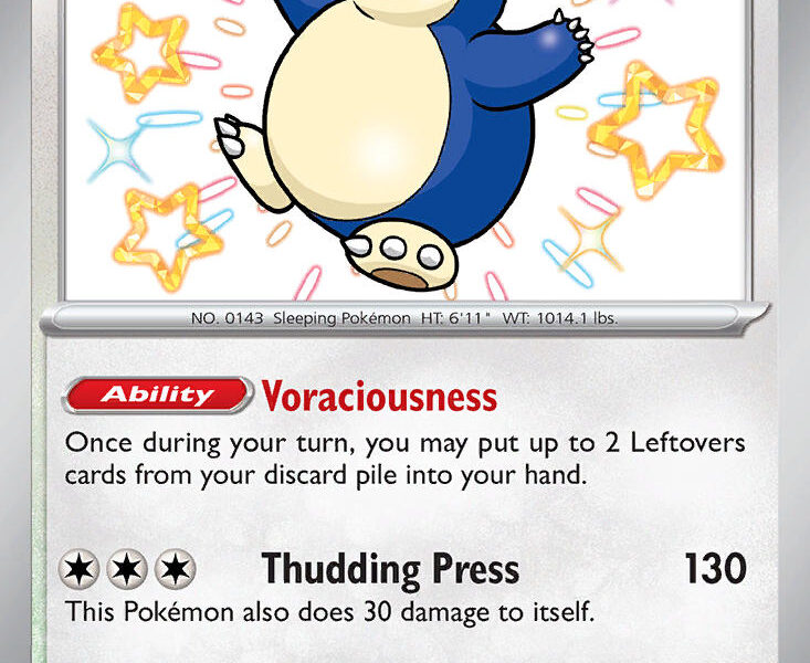 Snorlax Pokemon Kaart