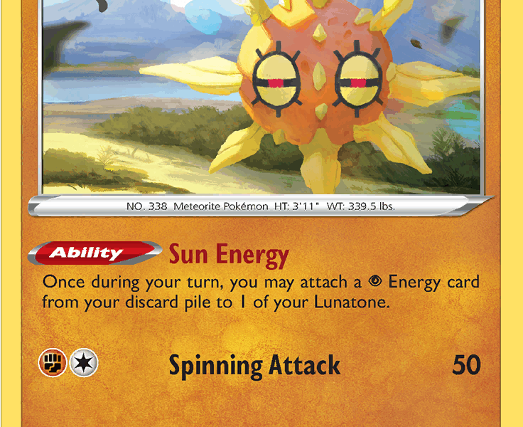 Solrock Pokemon Kaart