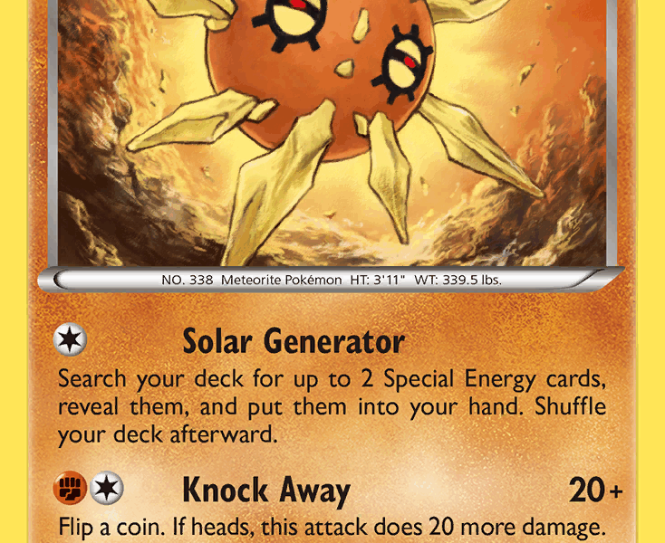 Solrock Pokemon Kaart