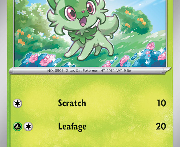 Sprigatito Pokemon Kaart