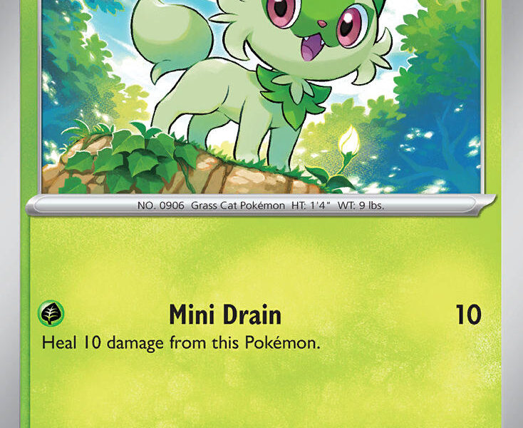 Sprigatito Pokemon Kaart