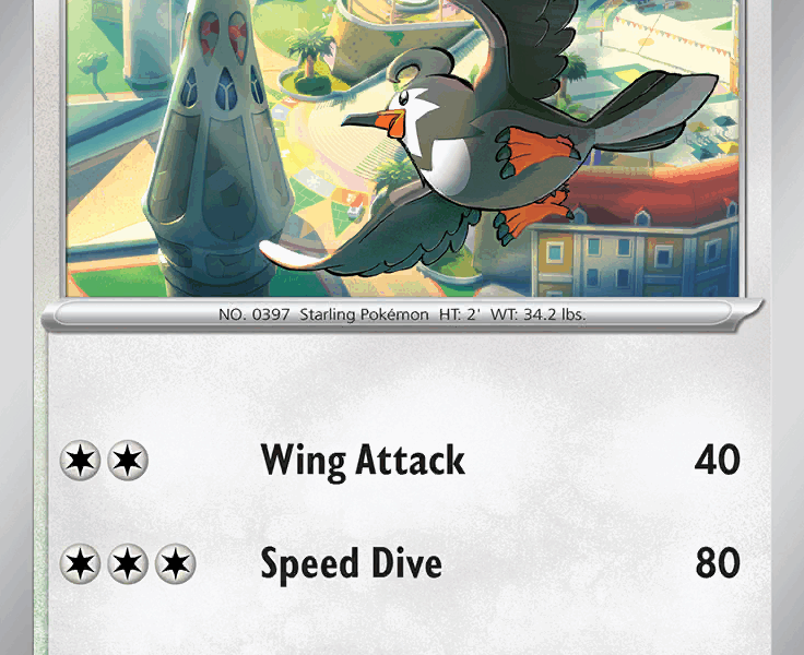 Staravia Pokemon Kaart