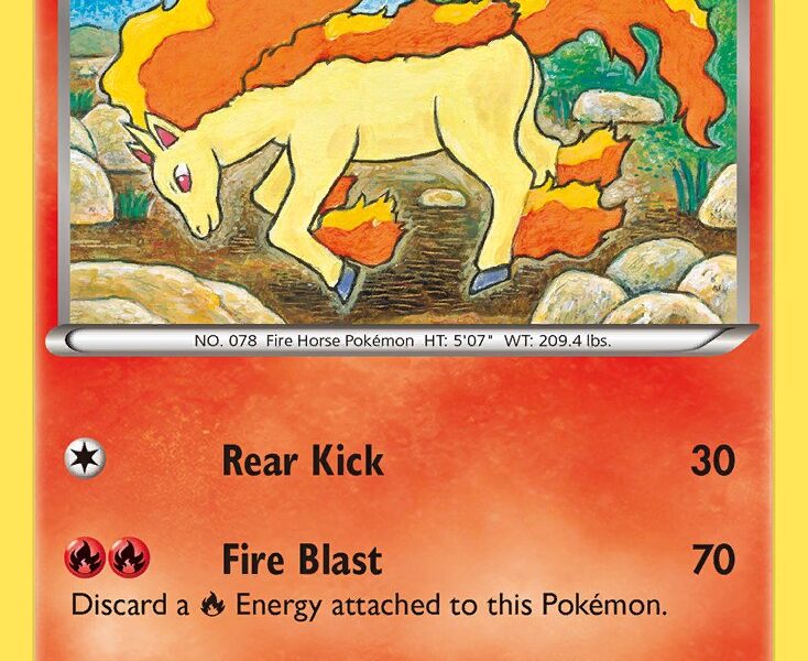 Rapidash Pokemon Kaart