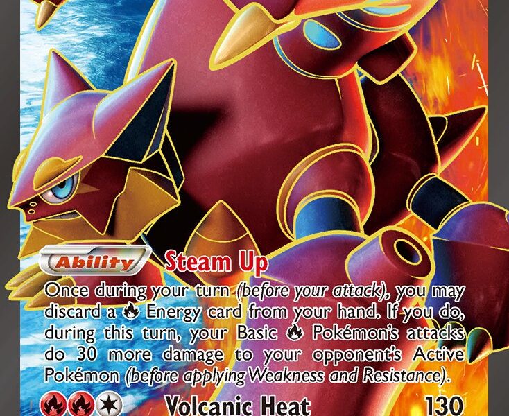 Volcanion-EX Pokemon Kaart