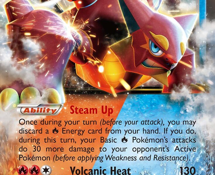 Volcanion-EX Pokemon Kaart