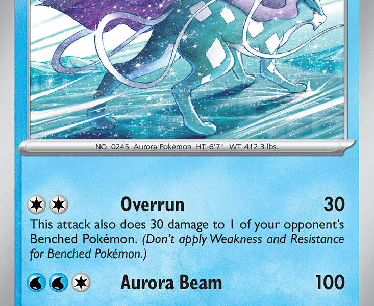Suicune Pokemon Kaart
