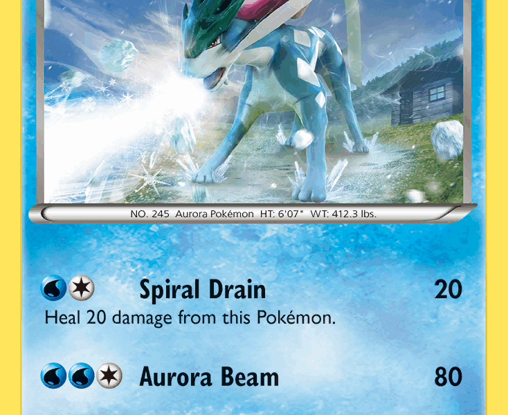 Suicune Pokemon Kaart