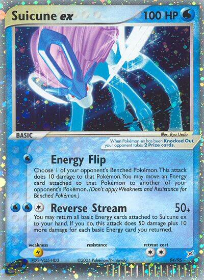 Suicune ex Pokemon Kaart