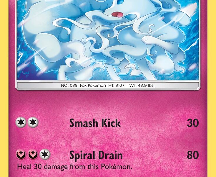Alolan Ninetales Pokemon Kaart