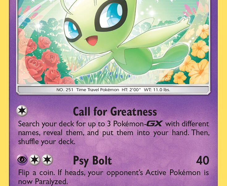 Celebi Pokemon Kaart
