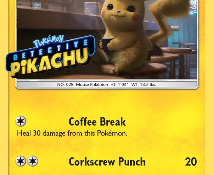 Detective Pikachu Pokemon Kaart
